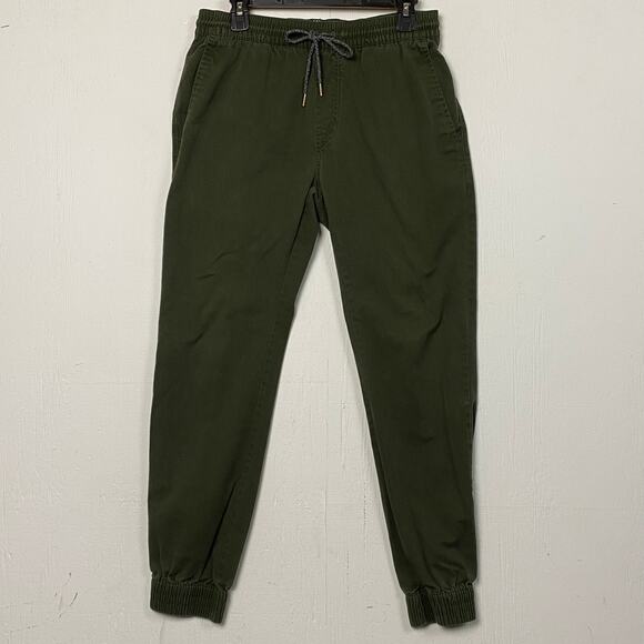 Volcom Frickin Slim Dark Green Joggers Size Medium - Picture 4 of 14